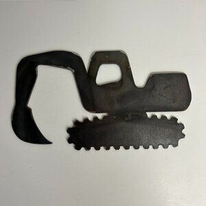 Excavator Steel Sheet Metal Cut Out Wall Decor Sign Homemade Digger Backhoe